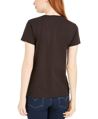 Levi's Women's Perfect Camo Batwing-Logo T-Shirt Black Size Large