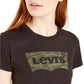 Levi's Women's Perfect Camo Batwing-Logo T-Shirt Black Size Medium