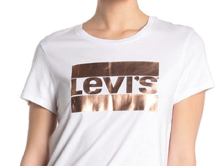 Levi's Women's The Perfect Graphic T-Shirt White Size Small