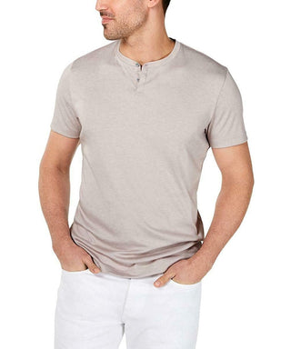 Alfani Men's Soft Touch Stretch Henley Grey Size Extra Large