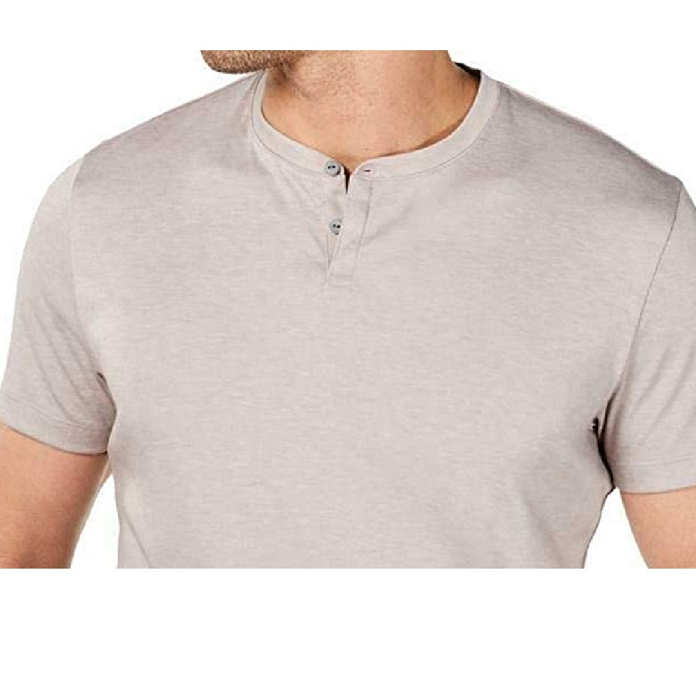 Alfani Men's Soft Touch Stretch Henley Gray Size XX-Large