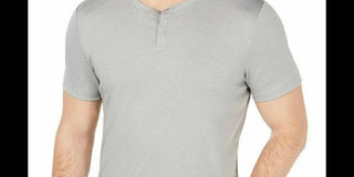 Alfani Men's Soft Touch Stretch Henley Gray Size Small