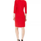 Taylor Women's Draped Jersey Dress Red Size 10