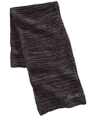 Calvin Klein Men's Marled Reversible Scarf Black Size Regular