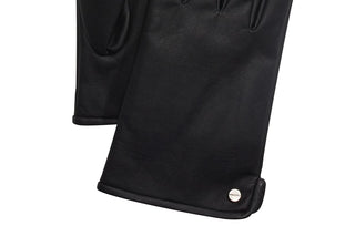 Calvin Klein Men's Faux-Leather Touch-Screen Gloves Black Size Large