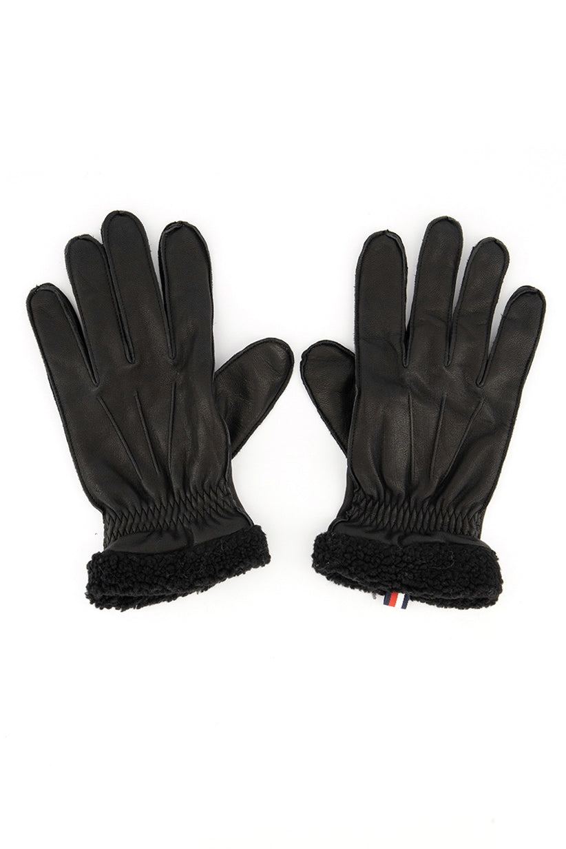 Tommy Hilfiger Men's Boulder Leather Touch-Screen Gloves Black Size Medium