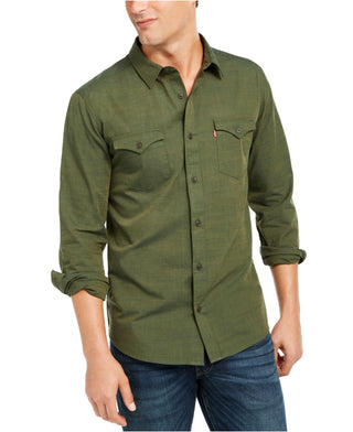 Levi's Men's Darrow Shirt Green Size Extra Large