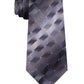 Van Heusen Men's 3-D Geometric Tonal Silk Tie Black Size Regular