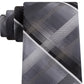 Van Heusen Men's Dean Classic Plaid Tie Black Size Regular