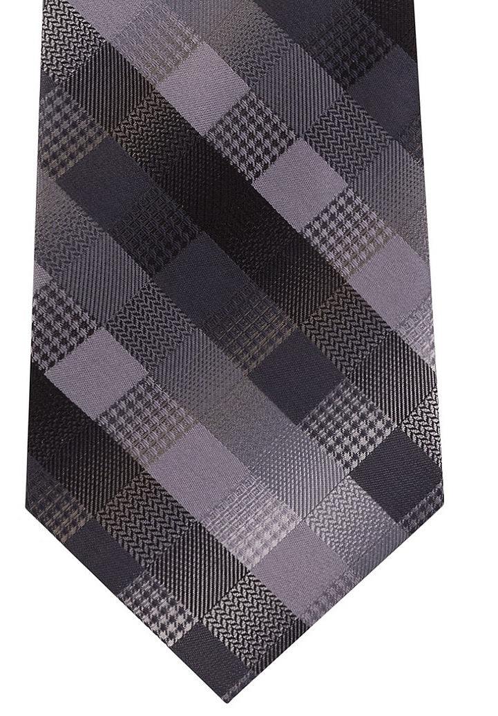 Van Heusen Men's Bruck Plaid Tie Blue Size Regular