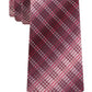 Van Heusen Men's Garcia Classic Ombre Plaid Tie Red Size Regular