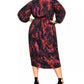 City Chic Women's Trendy Garnet Slither Dress Bright Red Size 18W