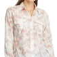 Ralph Lauren Women's Cuffed Collared Button Up Wear To Work Top Red Size Medium