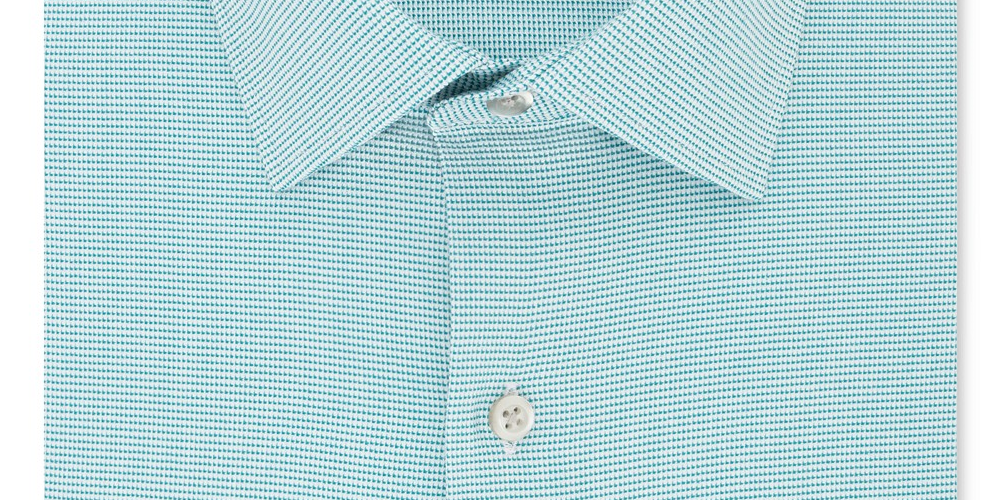Van Heusen Men's Classic/Regular-Fit Wrinkle-Free Performance Stretch Flex Collar Solid Dress Shirt Blue Size 16-36-37