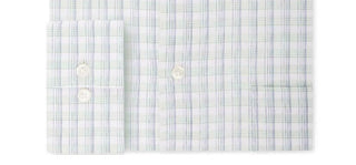 Van Heusen Men's Classic Fit Wrinkle-Free Performance Stretch Flex Collar Plaid Dress Shirt Blue Size 17-36-37