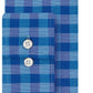 Van Heusen Men's Fit Flex Collar Check Dress Shirt Aqua Size 17.5-32-33