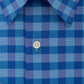 Van Heusen Men's Fit Flex Collar Check Dress Shirt Aqua Size 17-34-35