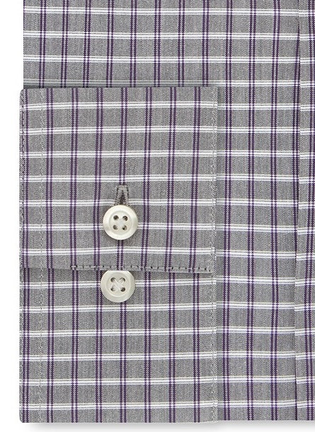 Van Heusen Men's Classic/Regular Fit Flex Collar Stretch Gray Check Dress Shirt Gray Size 32X33