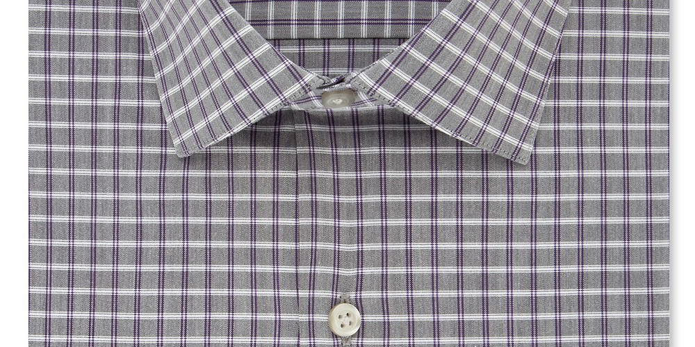 Van Heusen Men's Classic Fit Flex Collar Stretch Gray Check Dress Shirt Gray Size 36X37