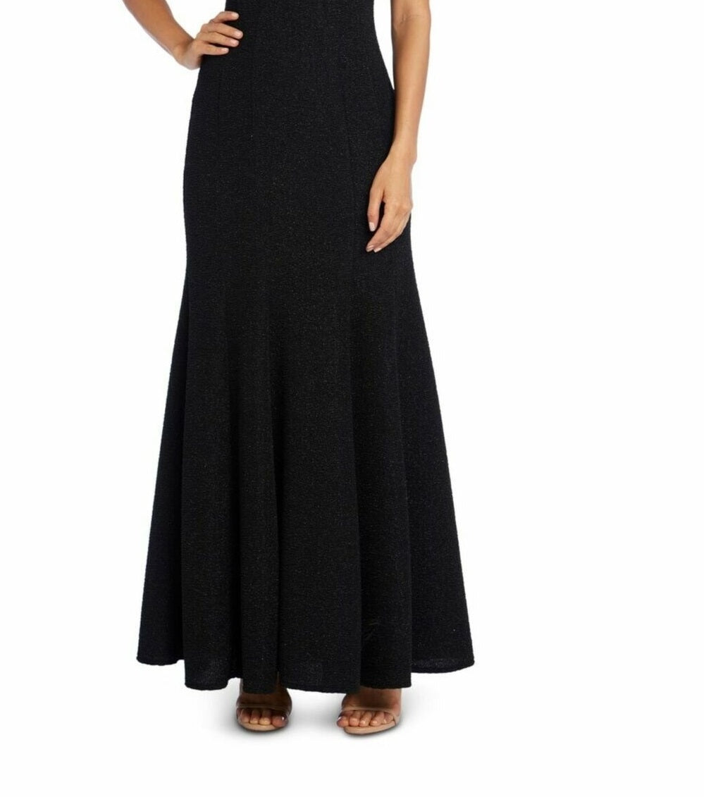 R & M Richards Women's Embellished Keyhole Mermaid Gown Black Size 14