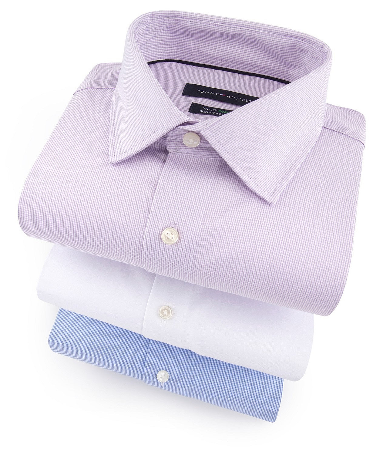 Tommy Hilfiger Men's Slim-Fit  Performance Stretch Check Dress Shirt Size 15.5x32-33