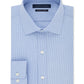 Tommy Hilfiger Men's Athletic Fit Performance Stretch TH Flex Collar Fineline Stripe Dress Shirt Blue Size 32X33