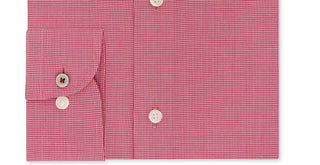 Tommy Hilfiger Men's Slim-Fit Non-Iron Performance Stretch Check Dress Shirt Bright Red Size 16.5X32-33