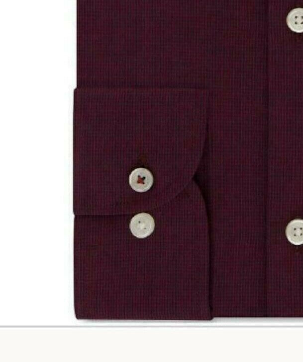 Tommy Hilfiger Men's Slim-Fit Non-Iron Performance Stretch Check Dress Shirt Red Size 17-36-37