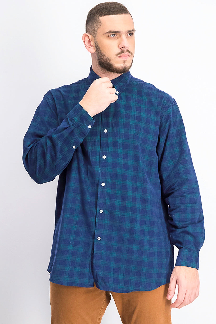 Tommy Hilfiger Men's Classic-Fit Check Dress Shirt Dark Green Size 32-33