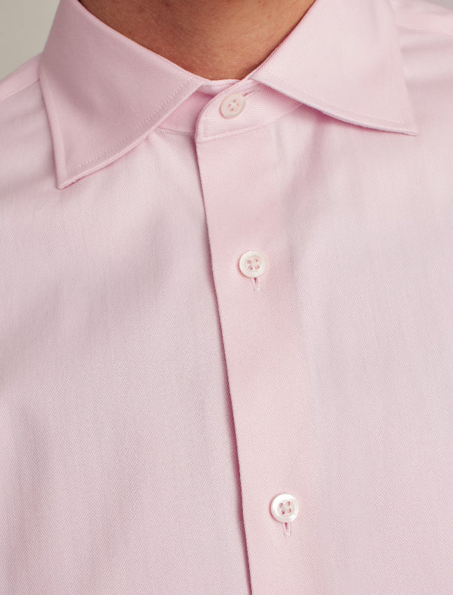 Tommy Hilfiger Men's Big & Tall Slim-Fit Performance Stretch Check Dress Shirt Pink Size 19 34-35