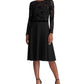 Ralph Lauren Women's Lace-Bodice Dress Black Size 16