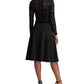 Ralph Lauren Women's Lace-Bodice Dress Black Size 16