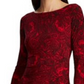Ralph Lauren Women's Jewel Neck Knee Length Sheath Cocktail Dress Red Size 16