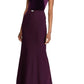 Ralph Lauren Women's Purple Velvet Short Sleeve V Neck Full-Length Fit Flare Formal Dress Purple Size 4