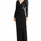 Ralph Lauren Women's Sequined Long-Sleeve Gown Black Size 4