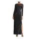 Ralph Lauren Women's Sequin Evening Gown Black Size 8