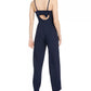Trixxi Juniors' Bow-Back Jumpsuit Navy Size 5