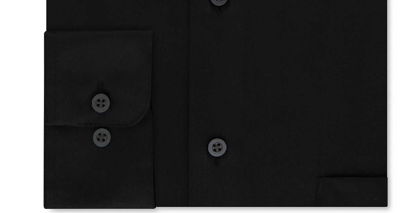 Arrow Men's Classic-Fit Non-Iron Dress Shirt Black Size 15-15.5x32-33