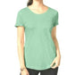 Style & Co Women's Petite V-Neck Pocket T-Shirt Sweet Mint Size Medium