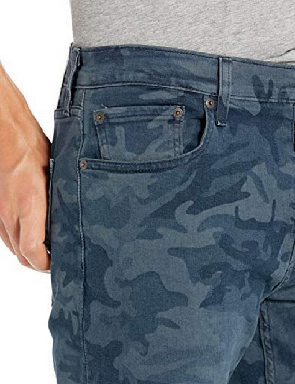 Levi's Men's 512 Slim Taper performance camo jeans Blue Size 36X32