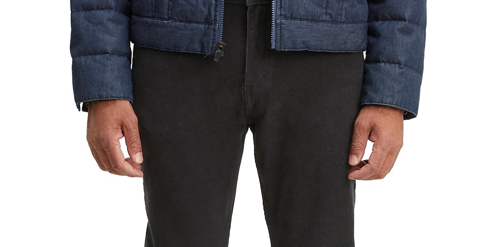 Levi's Men's 502 Taper Corduroy Pants Black Size 34X34