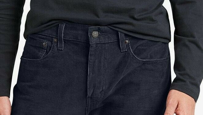 Levi's Men's 502 Taper Corduroy Pants Dark Blue Size 36X30