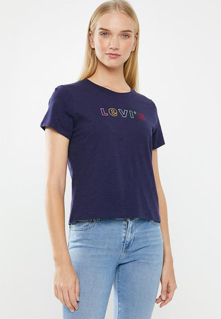 Levi's Women's Graphic Surf Tee Purple Size Medium