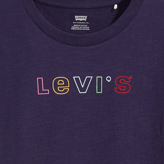 Levi's Women's Graphic Surf Tee Purple Size Medium