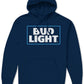 Bud Light Logo Men's Hoodie Navy Size Extra Large