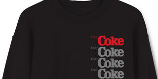 Coke Men's Graphic Sweatshirt Black Size XX-Large
