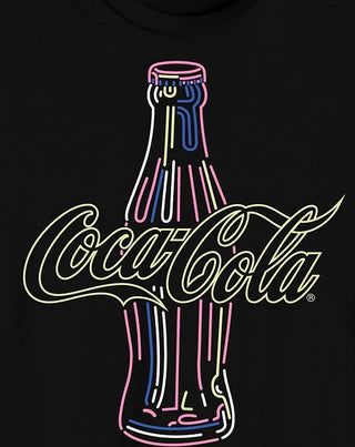 Neon Coca Cola Men's Graphic T-Shirt Black Size Extra Large