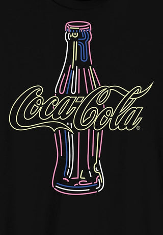 Hybrid Men's Neon Coca Cola Graphic T-Shirt Black Size Small