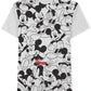 Repeating Mickey Mouse Men's T-Shirt By Jem White Size Large