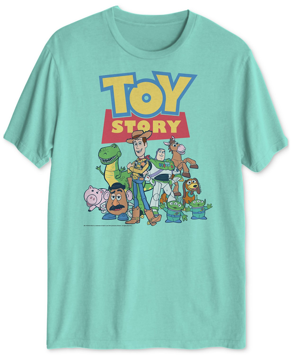 Disney Men's Toy Story Classic Graphic T-Shirt Blue Size Extra Large